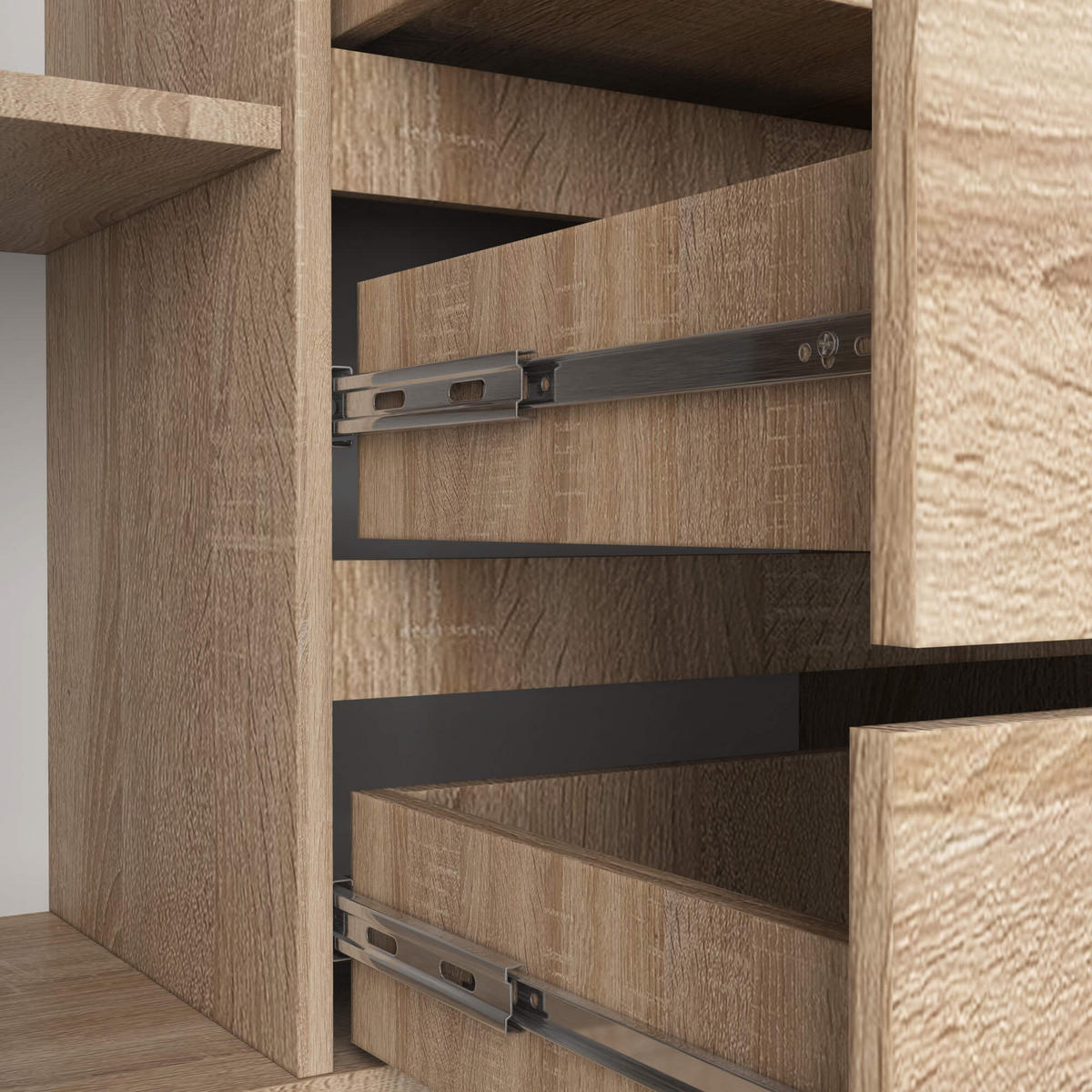 KOMMODE Eiche Sonoma 99/160/40 - Sonoma Eiche, Holzwerkstoff (160/99/40cm) - RAUMHIRSCH FURNITURE