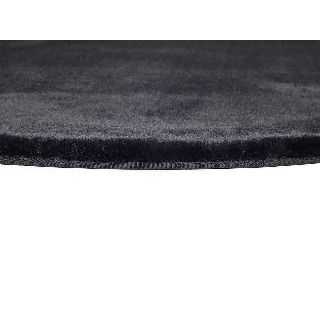 Thumbnail - Atticgo Webteppich, Schwarz, Textil, Uni, Rund, 120x120 cm, in verschiedenen Größen erhältlich, Teppiche & Böden, Teppic...