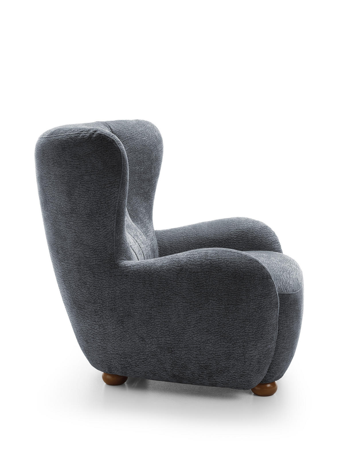 SESSEL MIST, Polstersessel Klassisch Loungesessel, Chenille-Stoff Grau - Grau, Holz/Holzwerkstoff (88/91/100cm) - MASSENO