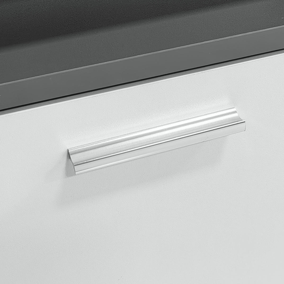 SCHUHSCHRANK aus Spanplatte 80x25x96,5cm in Grau mit verstellbaren Einlegeböden - Grau, Holzwerkstoff (80/96.5/25cm) - Modfu