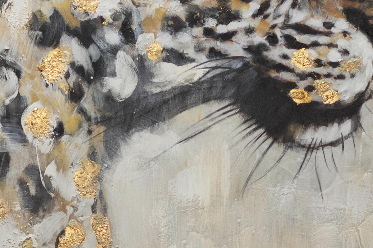 ACRYLBILD HANDGEMALT 62,5/122,5 cm - Schwarz, Holz/Textil (1.7/122.5cm) - KUNSTLOFT