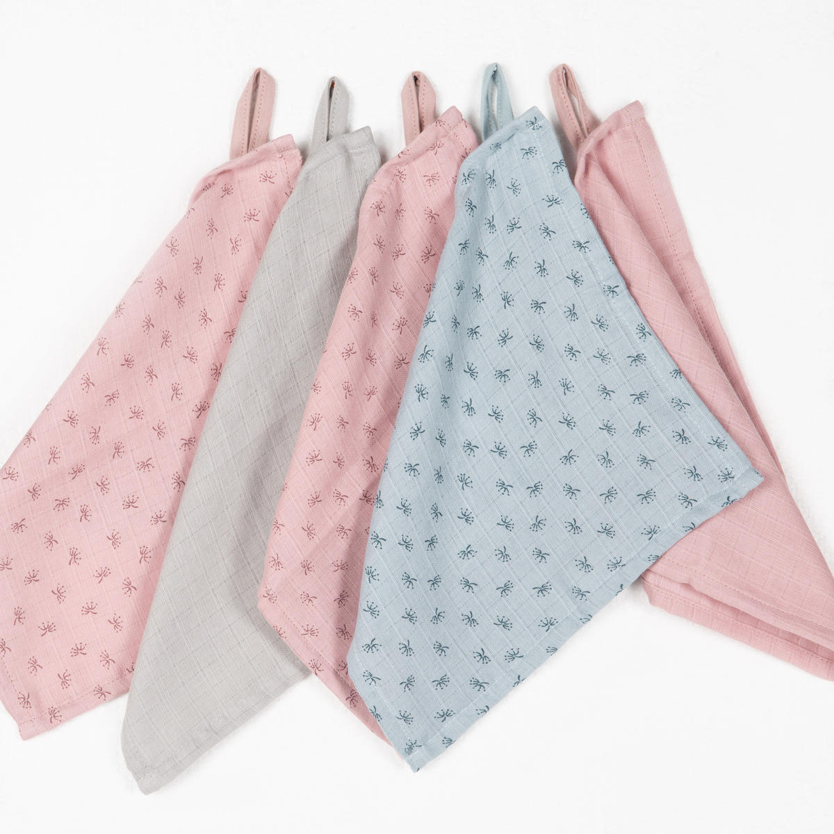 WASCHLAPPEN 5er-Set rosa - Rosa, Textil (25/25cm) - Roba