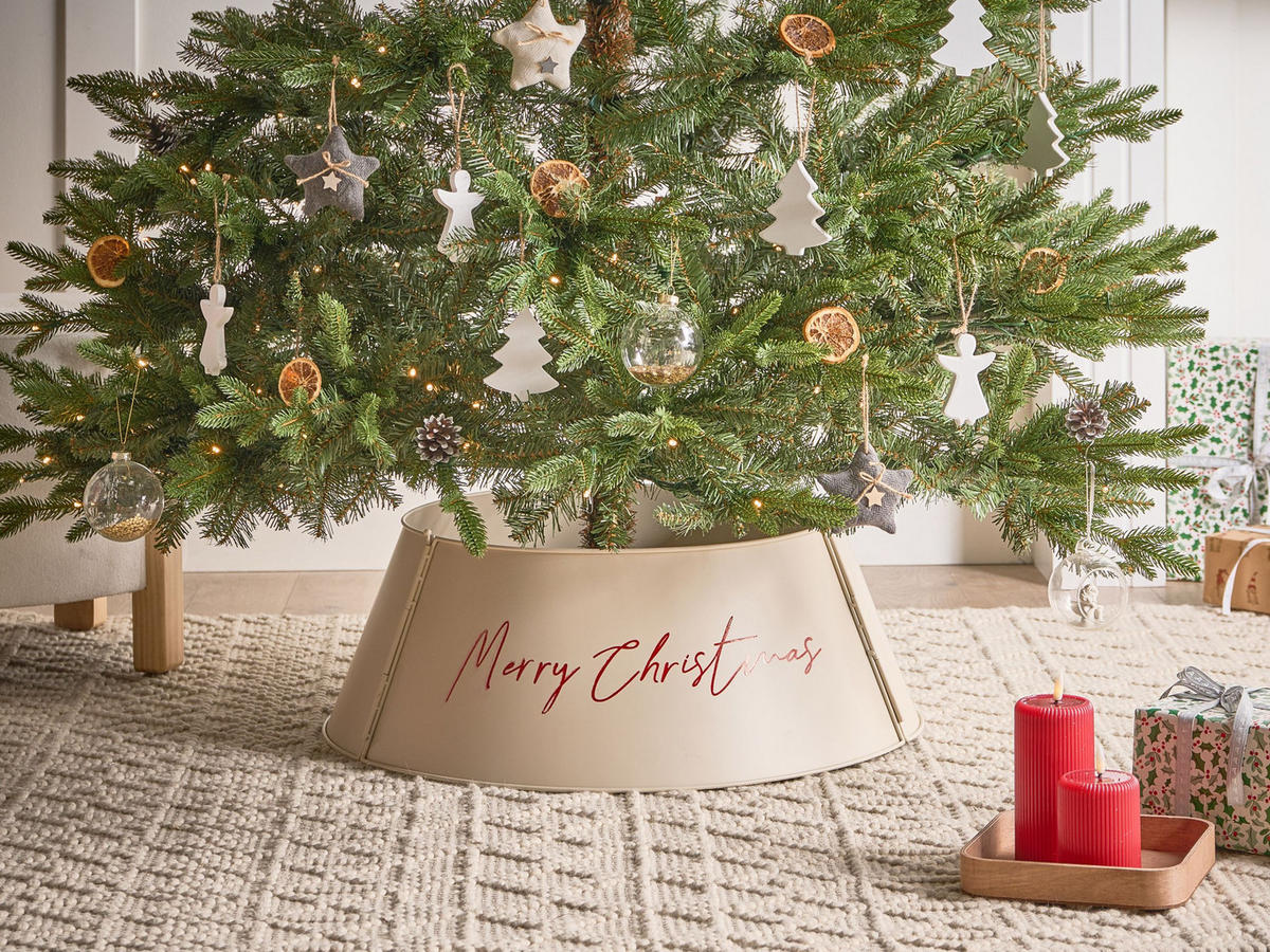 WEIHNACHTSBAUMKRAGEN 25 cm Beige Imatra - Beige, Metall (25cm) - Beliani