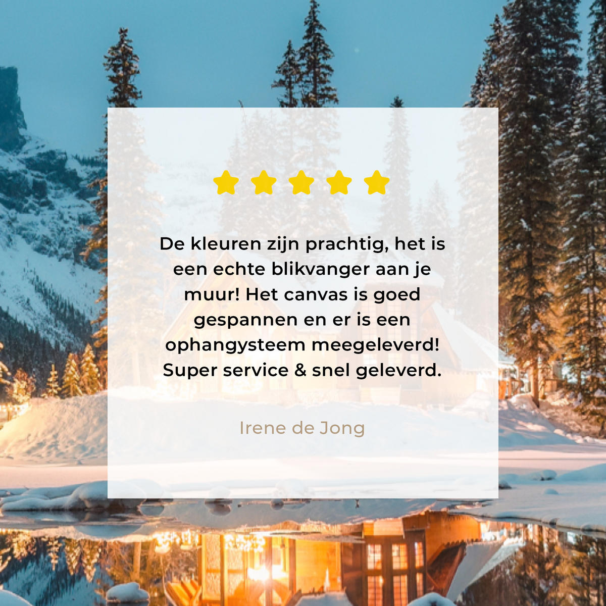 LEINWANDBILD Winterlandschaft - Natur - Haus - Berge - Schnee Deko Groß 90x140 cm - Hellblau, Textil (90/140cm) - MuchoWow