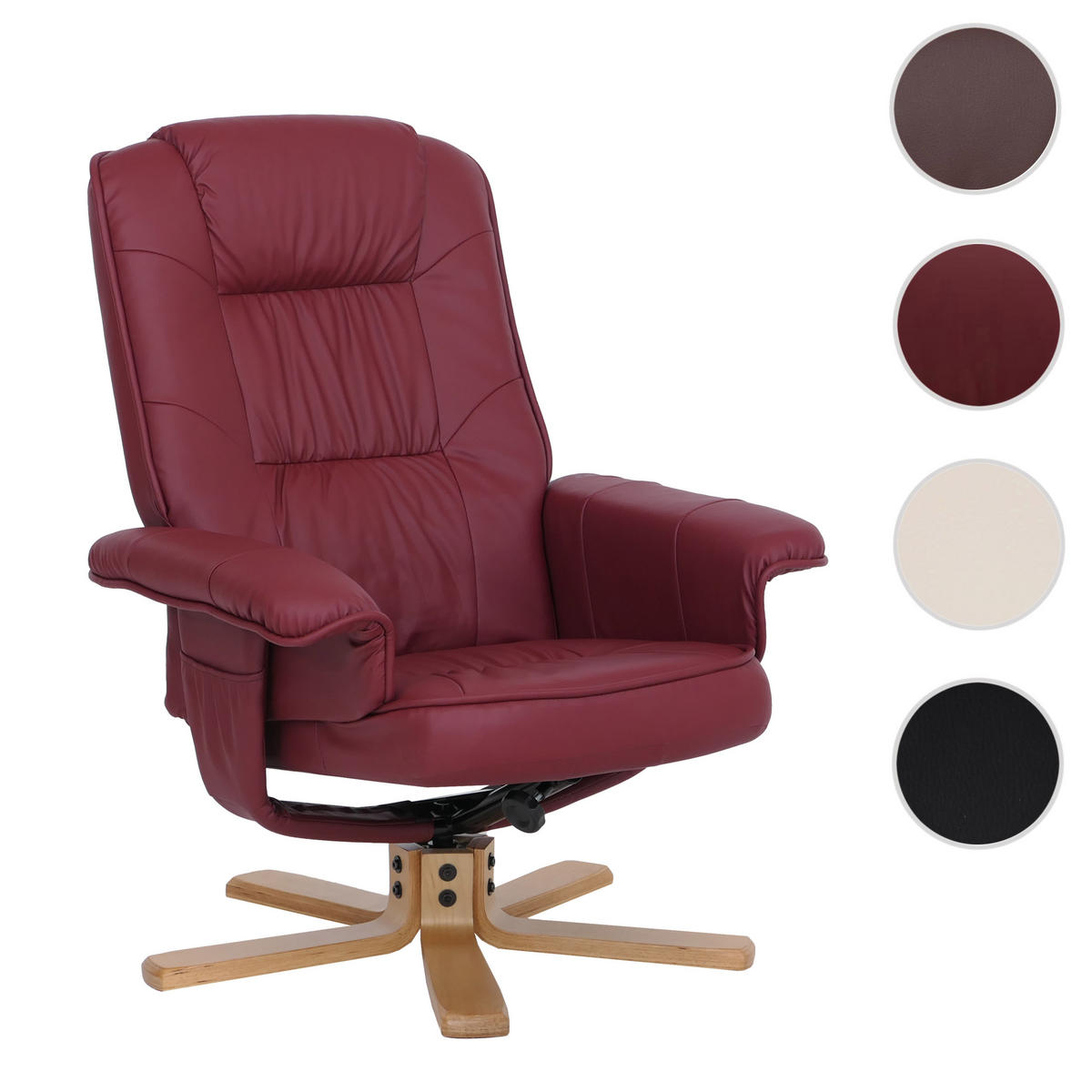 RELAXSESSEL Bordeaux - Bordeaux, Textil (80/100/70cm) - MCW