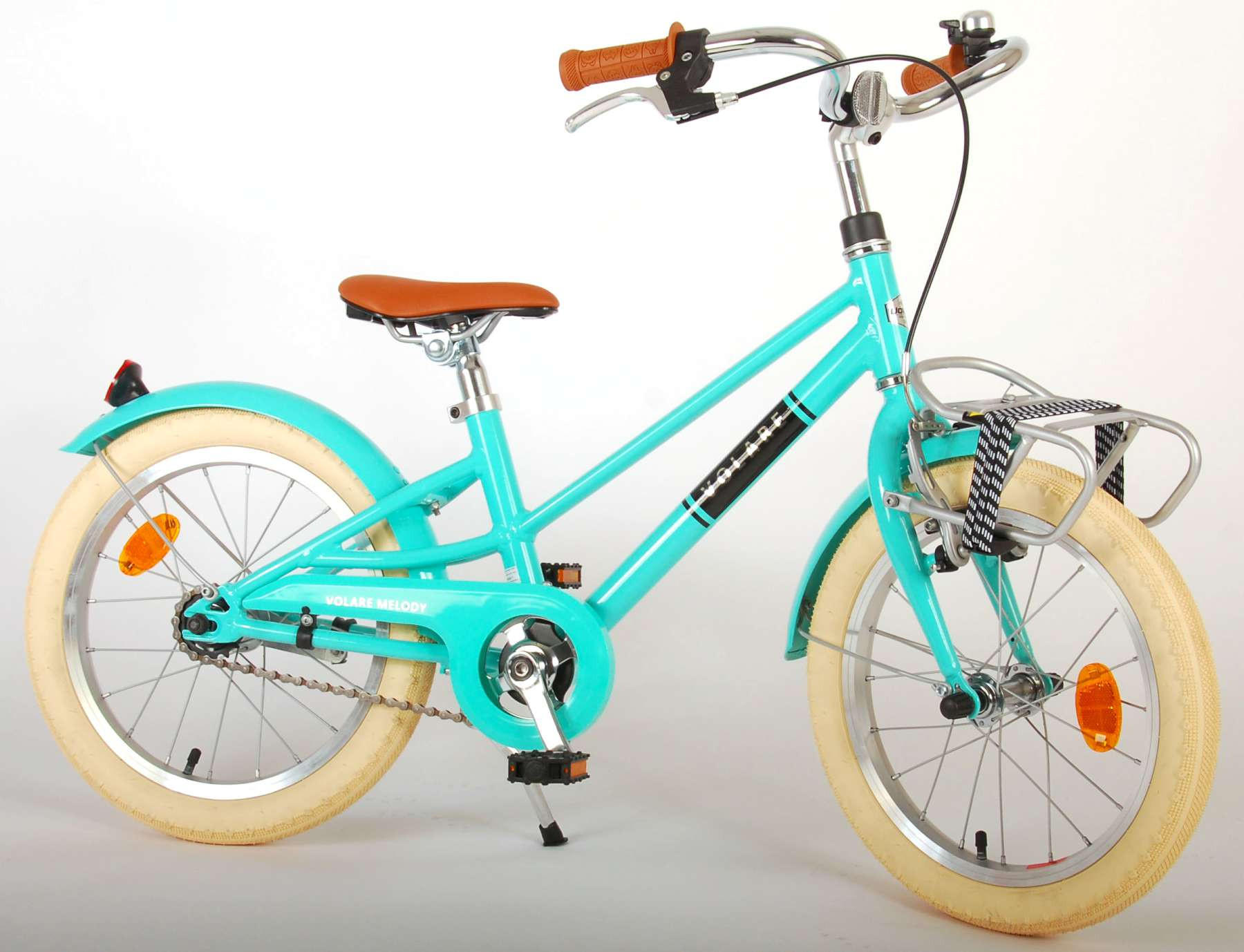 KINDERFAHRRAD Melody - Mädchen - 16 Zoll - Rücktritt + Handbremse - Türkis - Blau, Metall (46cm) - TPFSports