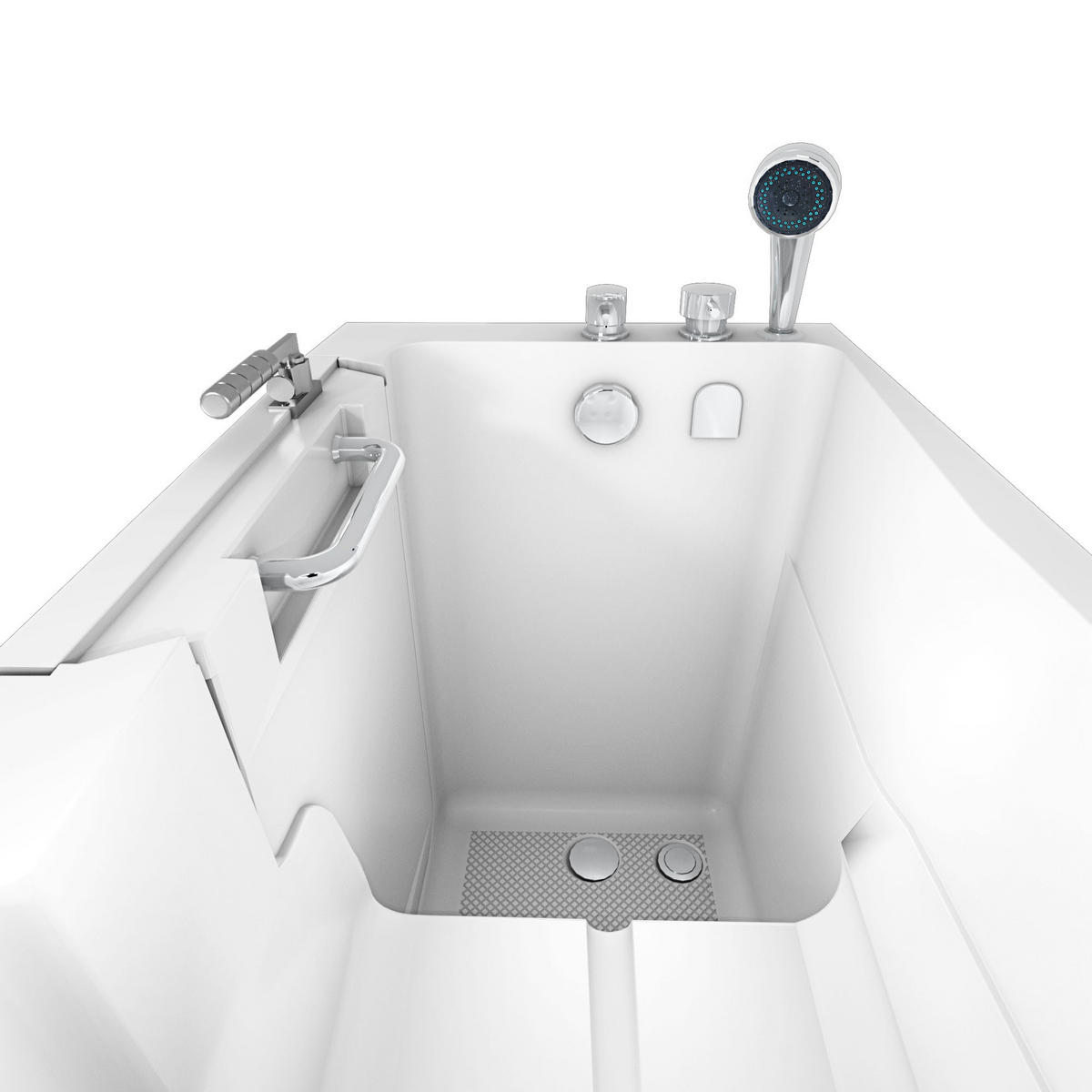 SENIOREN Sitzwanne mit Tür S08-A-R - Weiß, Glas/Kunststoff (110/114/68cm) - AcquaVapore by Sandra Jentho