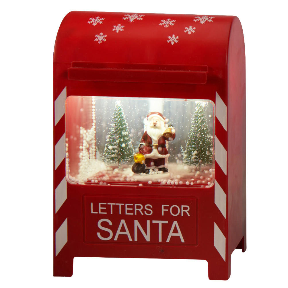 WEIHNACHTSPOSTBOX mit LED 15/10,8/23 cm - Rot, Kunststoff (10.8/23/15cm) - Home Styling Collection
