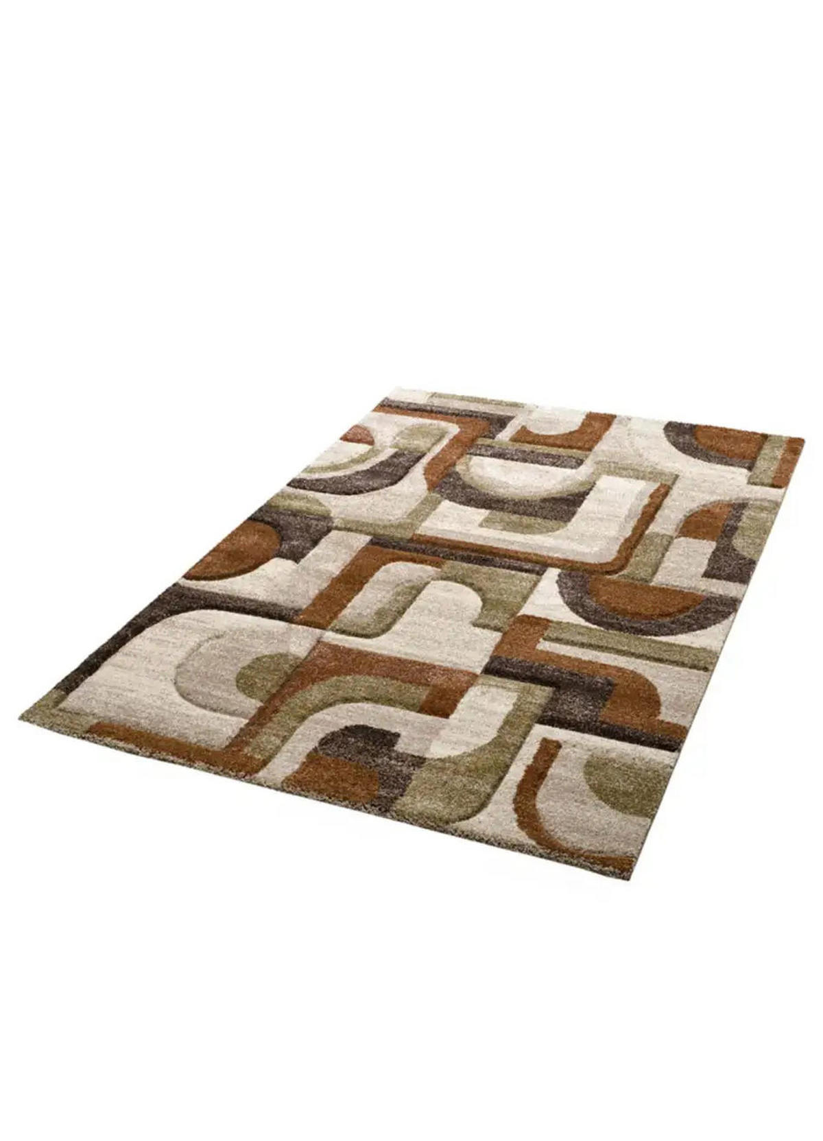 HOCHFLORTEPPICH Beige / Braun Teva 133/190 cm - Braun, Textil (133/190cm) - Atticgo