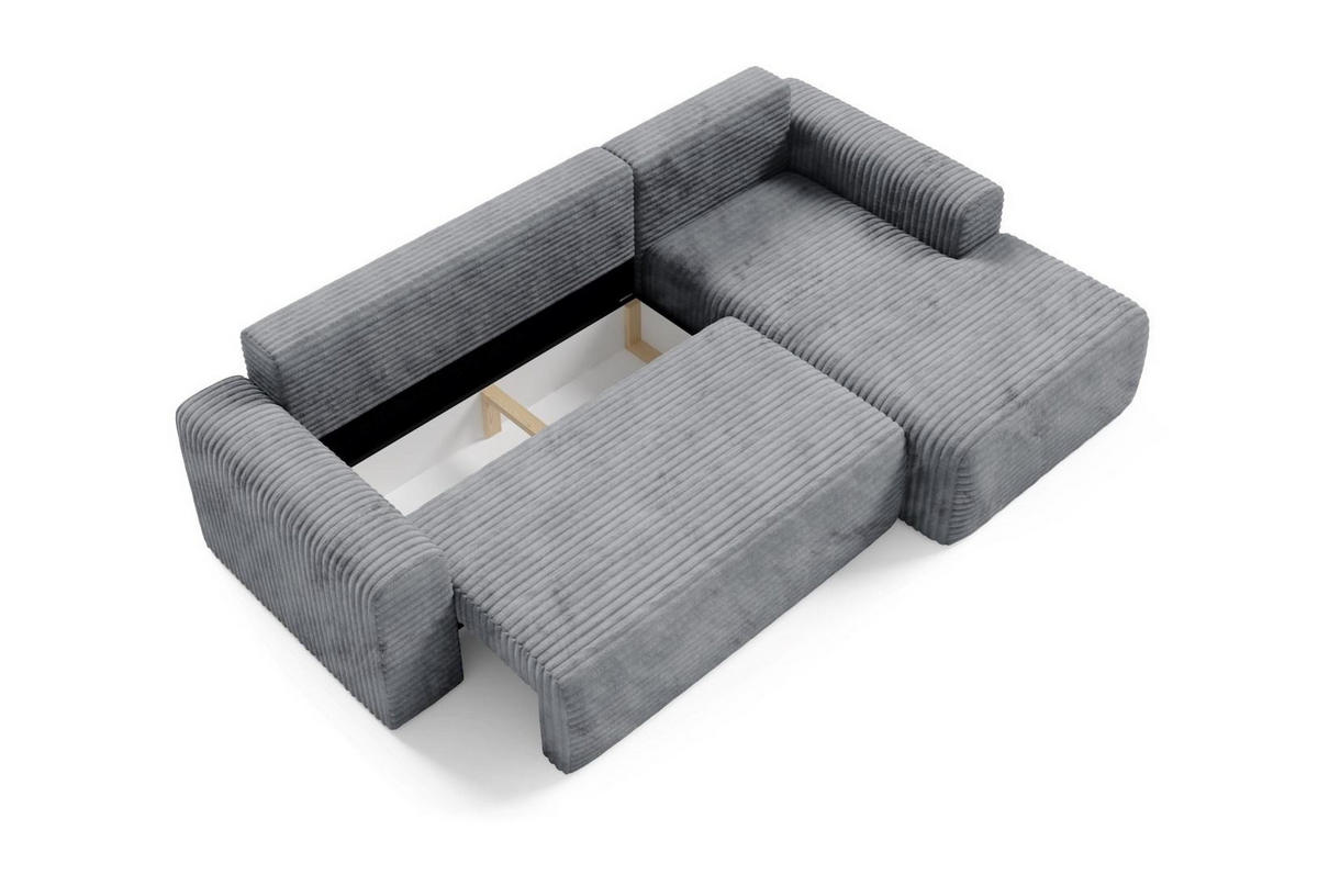 ECKSOFA mit Schlaffunktion Grau - Grau, Textil (268/163cm) - Furnisell