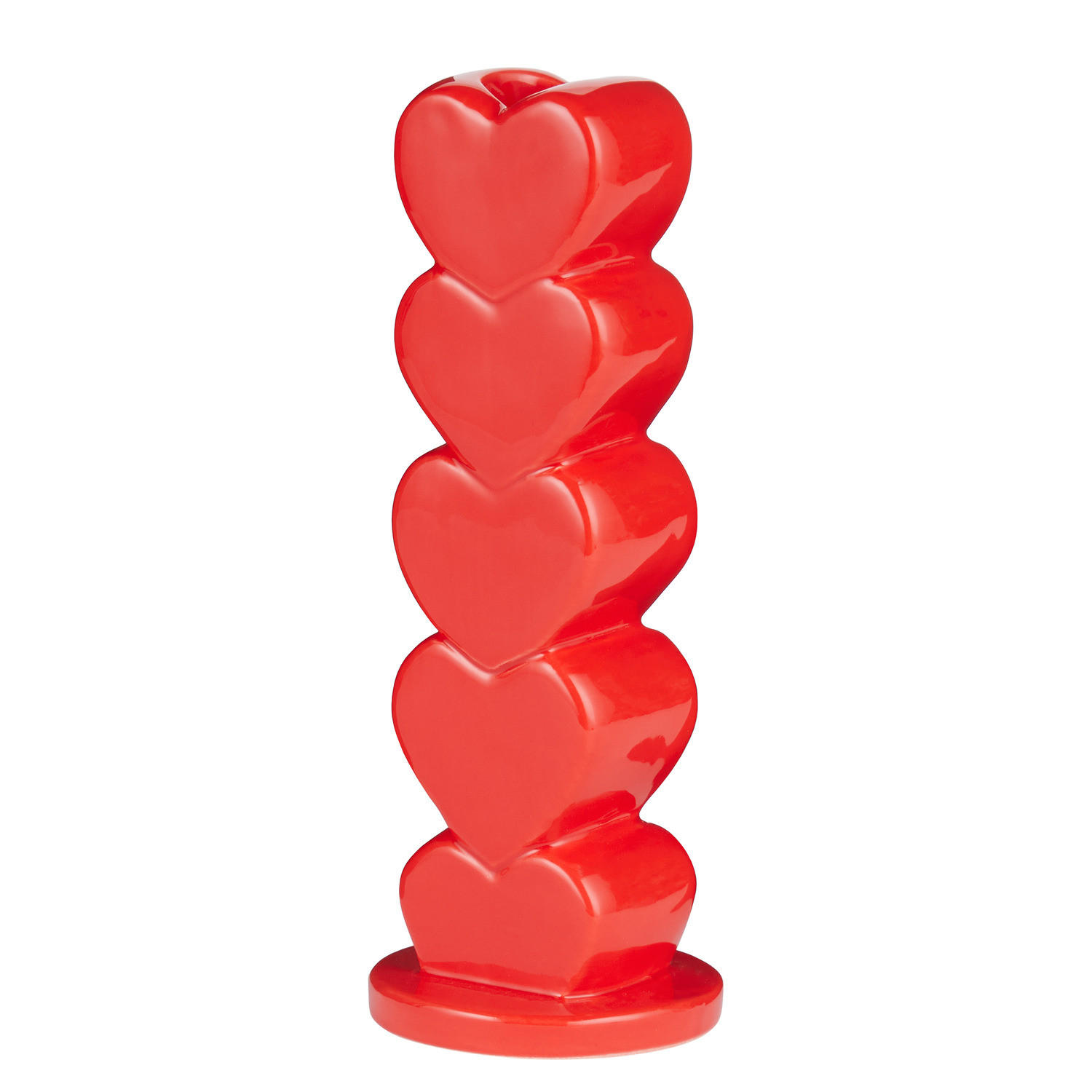 VASE Hearts H 19cm - Rot, Stein (7/19/7cm) - Butlers