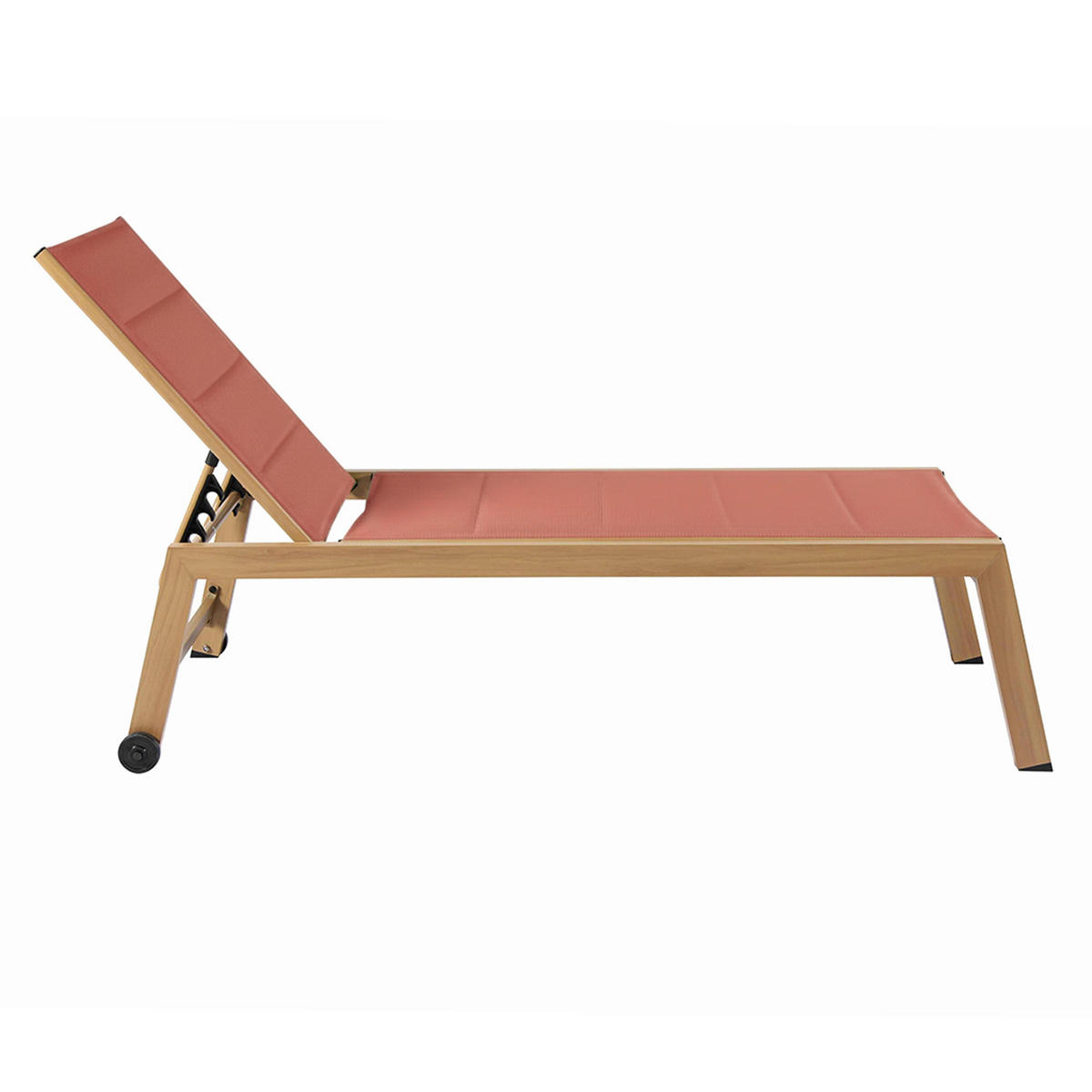 SONNENLIEGE 2-tlg., Terrakotta - Braun, Metall (169/102/65cm) - Oviala