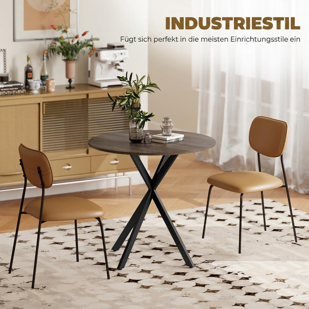 ESSTISCH Braun 80.0/80.0/75.0 - Braun, Holzwerkstoff (80/80/75cm)