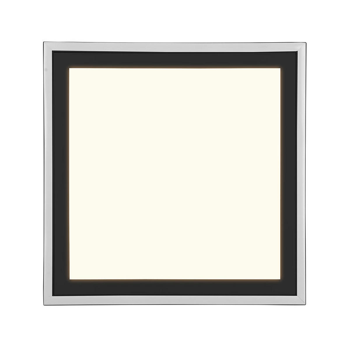 LED AUFBAUDECKENLEUCHTE Schwarz Matt - Schwarz, Kunststoff (43/43/3cm)