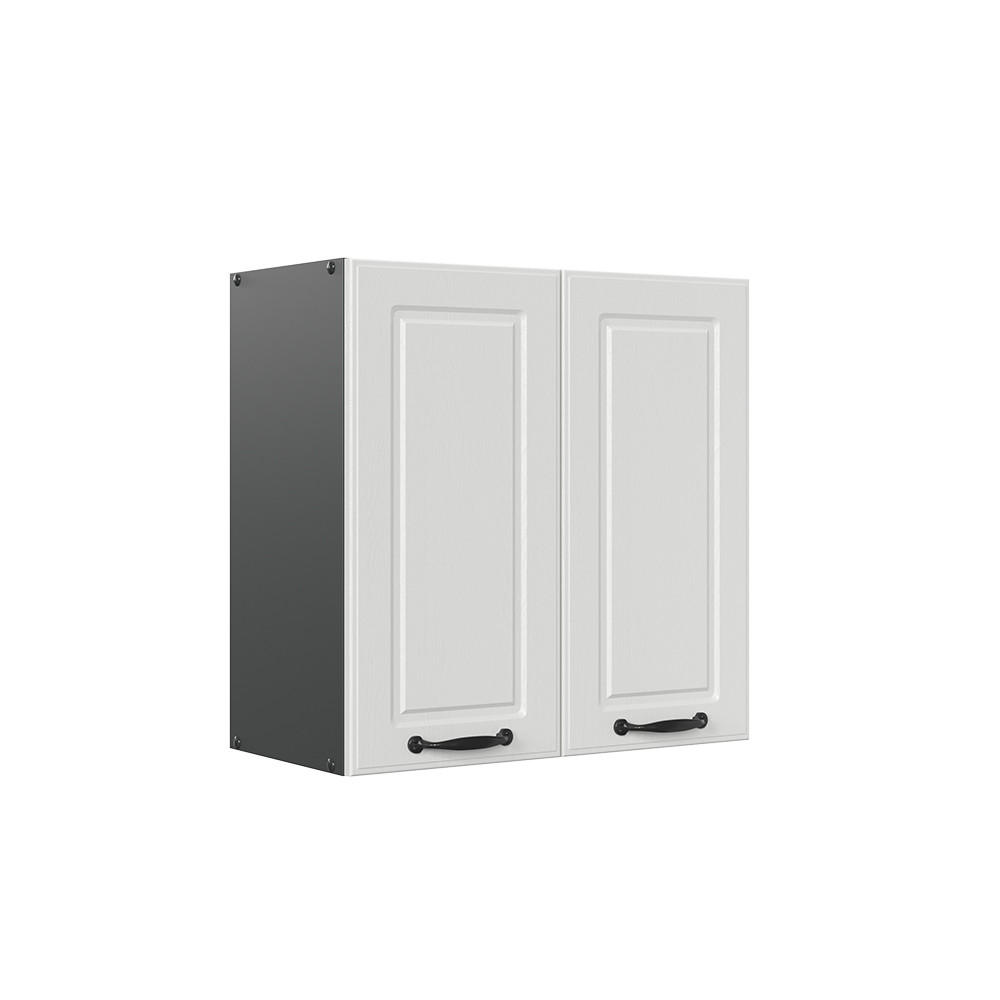 HÄNGESCHRANK R-Line Weiß Landhaus 60 cm - Anthrazit/Weiß, Holzwerkstoff (60/60/31cm) - Vicco