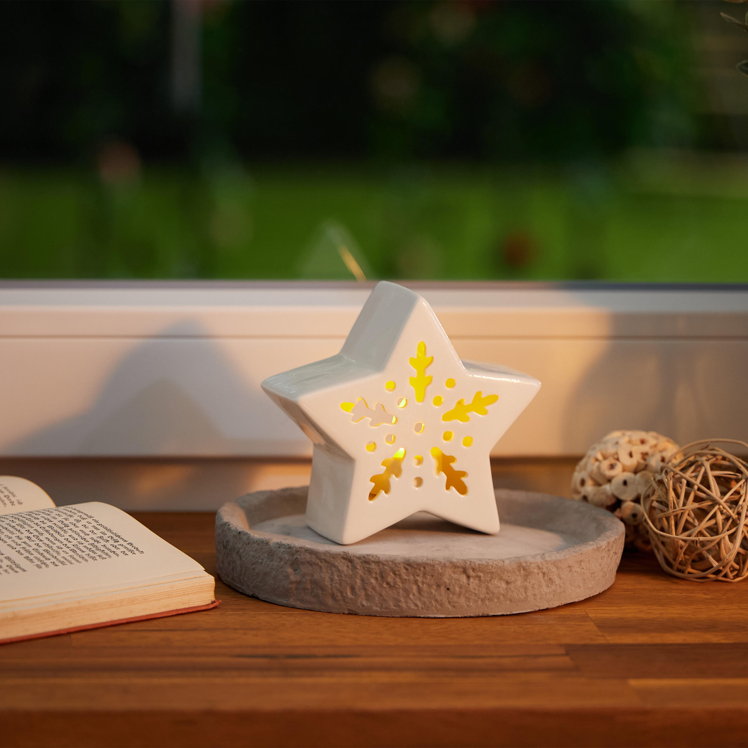 TEELICHTHALTER - Weiß, Keramik (11cm) - Relaxdays