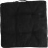 SITZKISSEN gesteppt Baumwolle 40/40 cm - Schwarz, Naturmaterialen (40cm) - Home Styling Collection