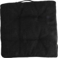 SITZKISSEN gesteppt Baumwolle 40/40 cm - Schwarz, Naturmaterialen (40cm) - Home Styling Collection
