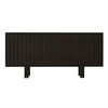SIDEBOARD Vigge, Schwarz, Push-To-Open System , Lamellen Effekt - Schwarz, Holzwerkstoff/Buchenholz (149/73/40cm) - Skandica