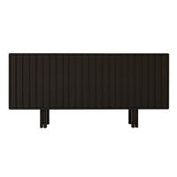 SIDEBOARD Vigge, Schwarz, Push-To-Open System , Lamellen Effekt - Schwarz, Holzwerkstoff/Buchenholz (149/73/40cm) - Skandica