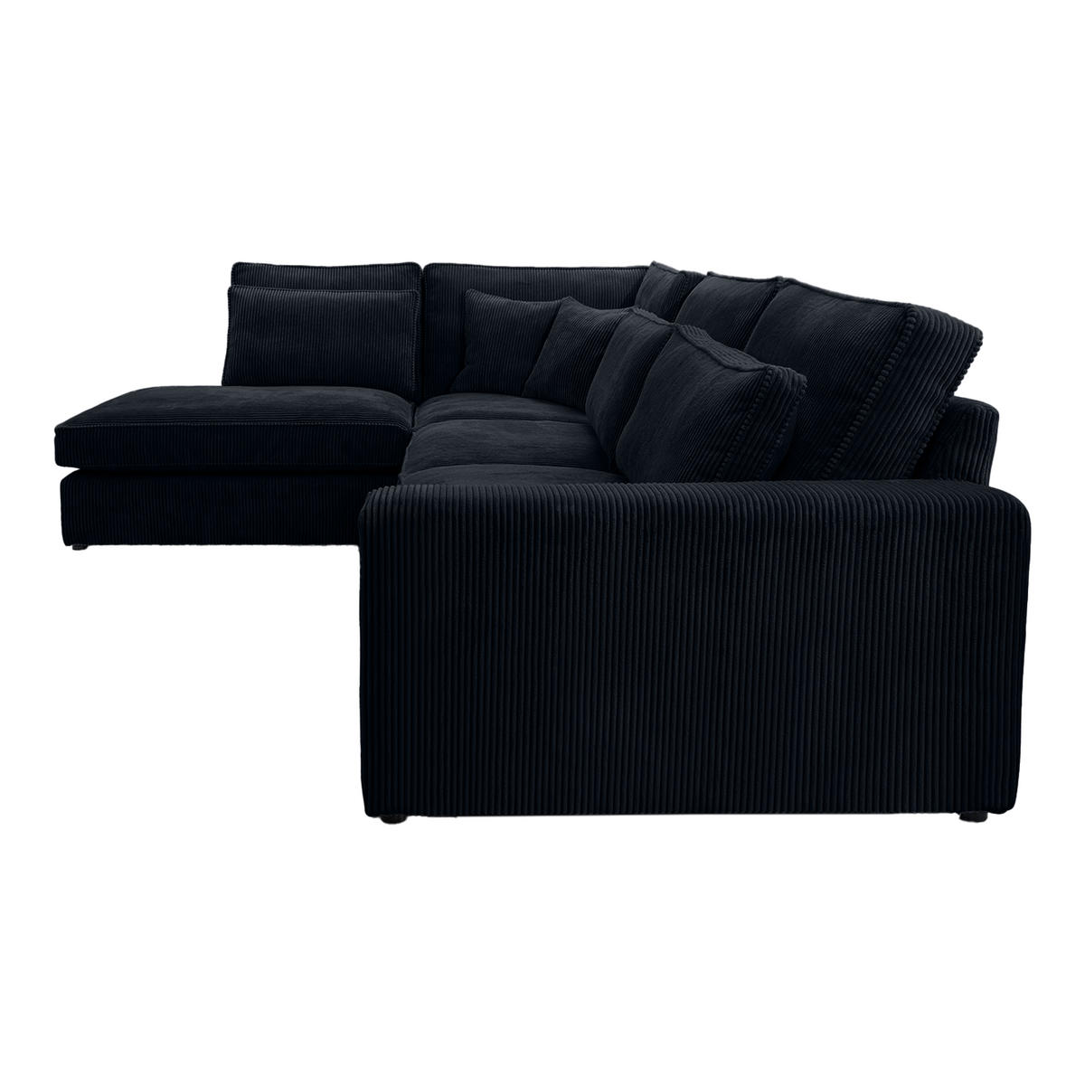 ECKSOFA CAMBO Ohne Schlaffunktion, Schwarz - Schwarz, Textil (314/224cm) - Fedve