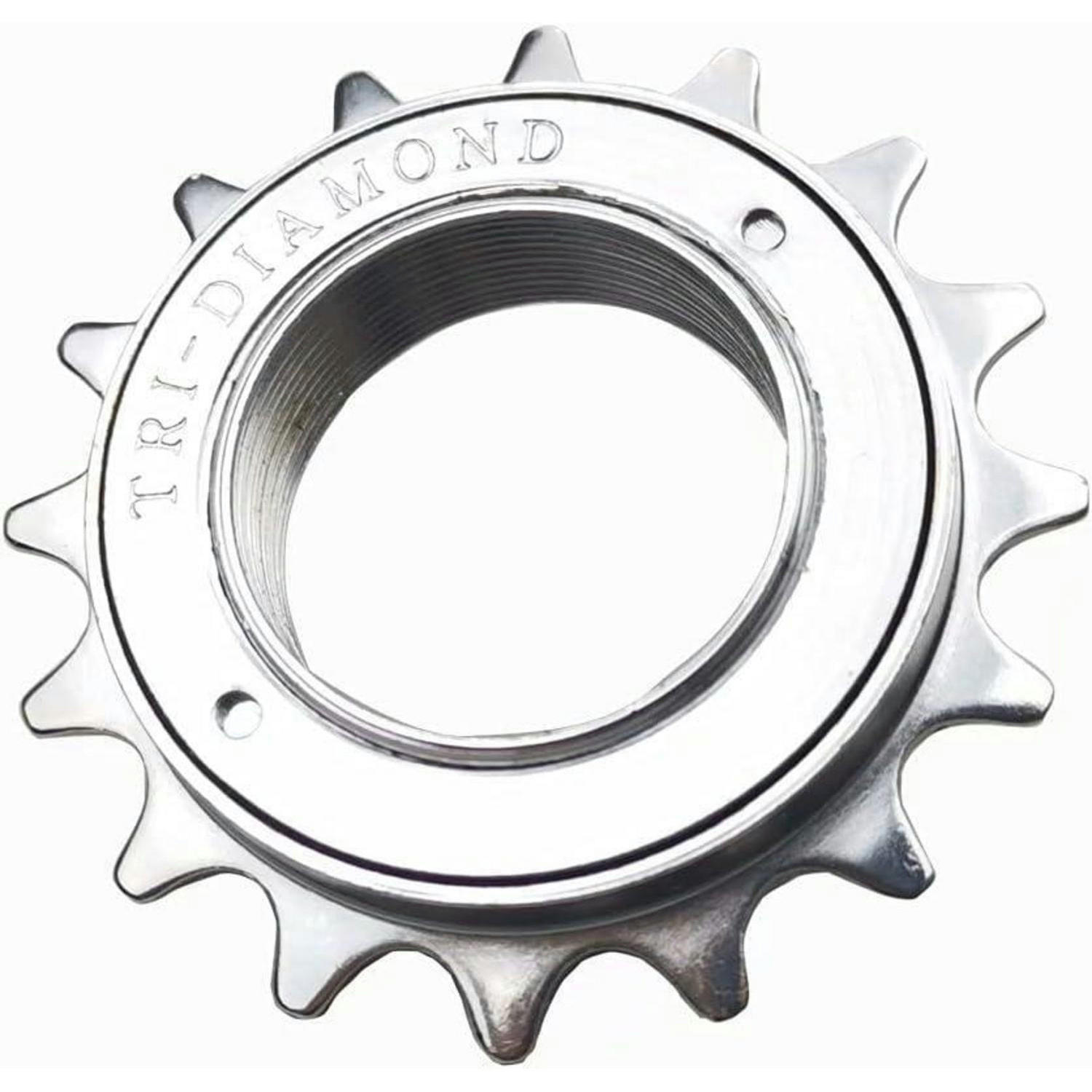 FAHRRADFREILAUF 16 Zähne 1/2 x 1/8 - Silberfarben, Metall (8/1.5/8cm)