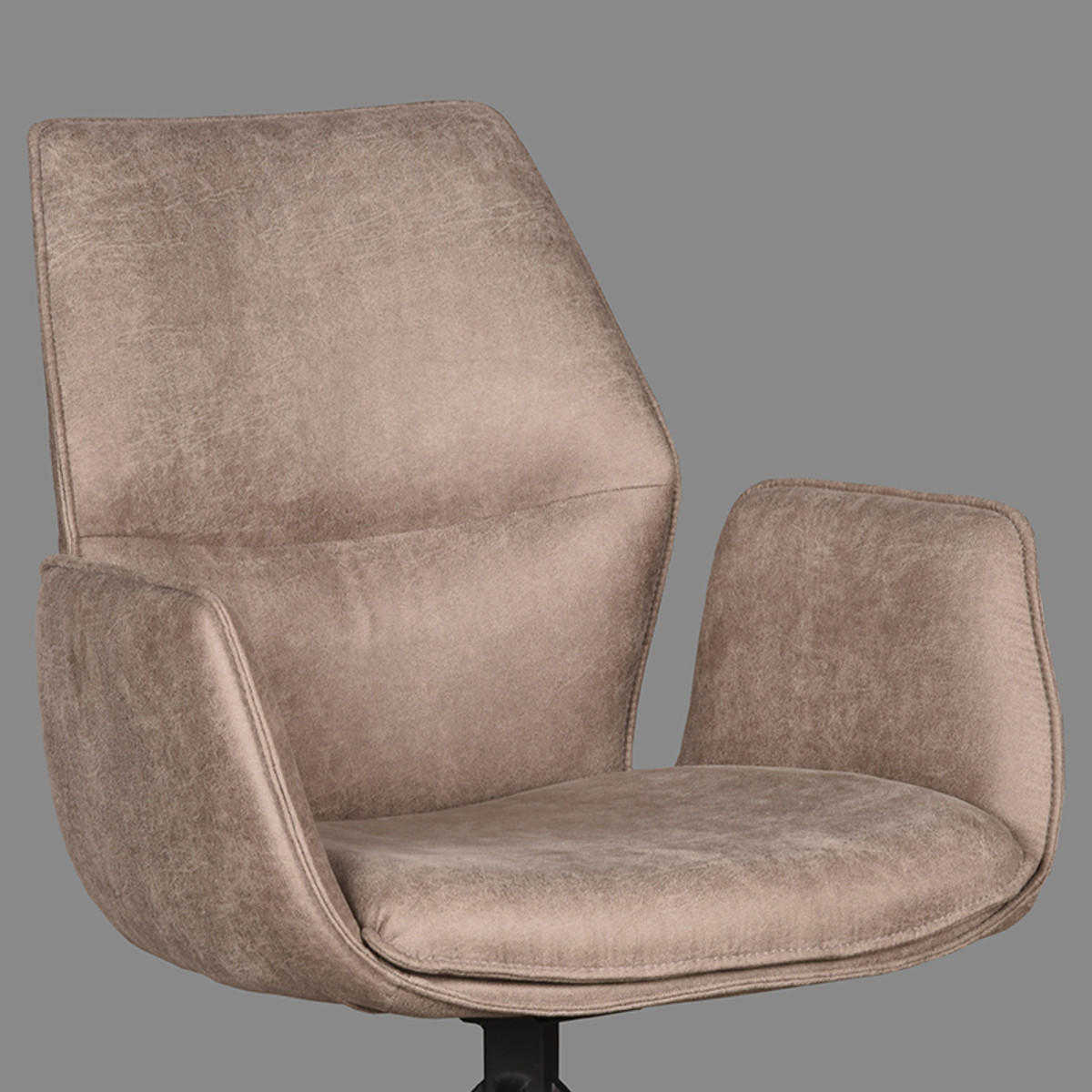 ESSZIMMERSTUHL Mellow Taupe 63/58/92 cm 2er-Set - Taupe, Textil (58/92/63cm) - LABEL51