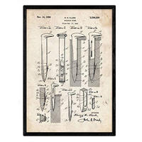 POSTER Eisenbahn Nägel Patent A3 Rahmenlos - Klar, Papier (29.7/5/42cm) - Nacnic