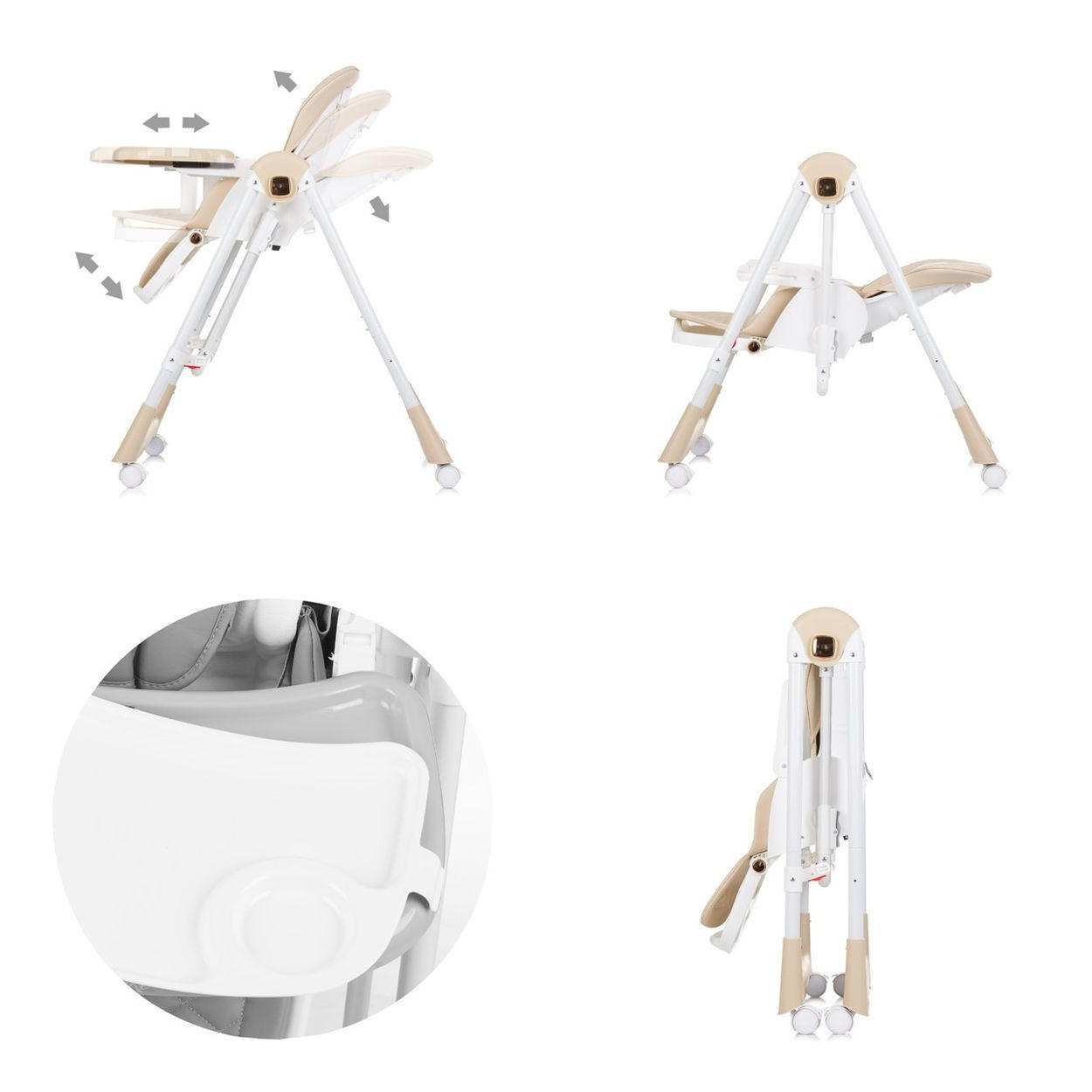 Thumbnail - Chipolino Hochstuhl, Beige, Kunststoff, 53x100x86 cm, Babymöbel, Hochstühle & Zubehör, Hochstühle