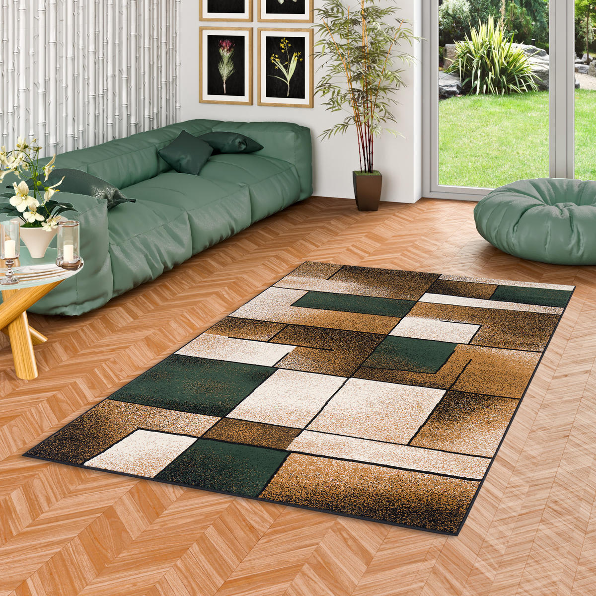 DESIGNER TEPPICH BRILLIANT FANTASY - Grün, Textil (140/200cm) - Pergamon
