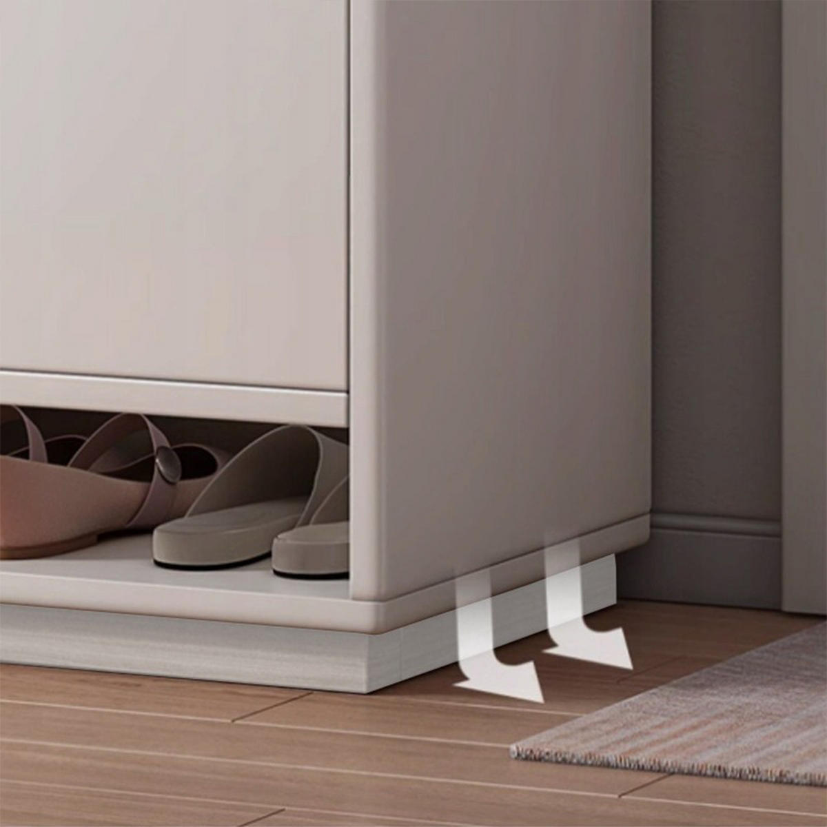 SCHUHSCHRANK, weiß 60/32/80 cm - Weiß, Holzwerkstoff (60/80/32cm)