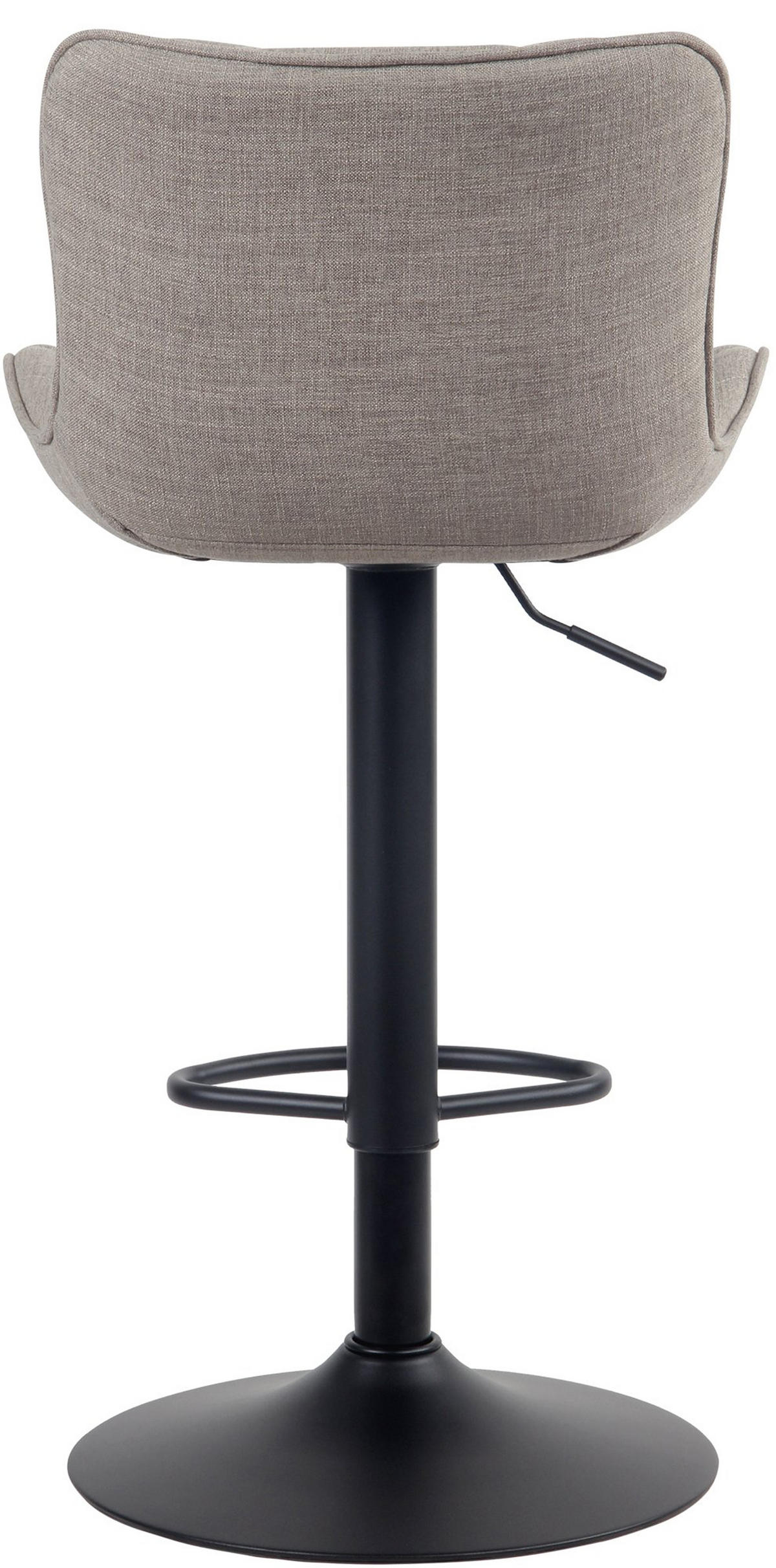 BARHOCKER 2er Set Linea Stoff taupe - Schwarz/Grau, Textil/Metall (48/107/54cm) - TPFLiving