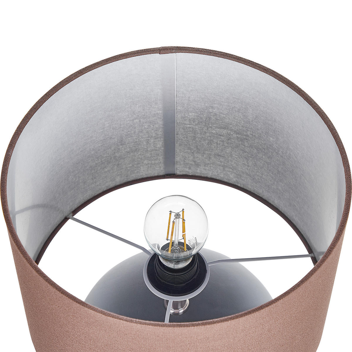 TISCHLAMPE Areoso 30/30/43 cm - Grau, Keramik (30/30/43cm) - Beliani