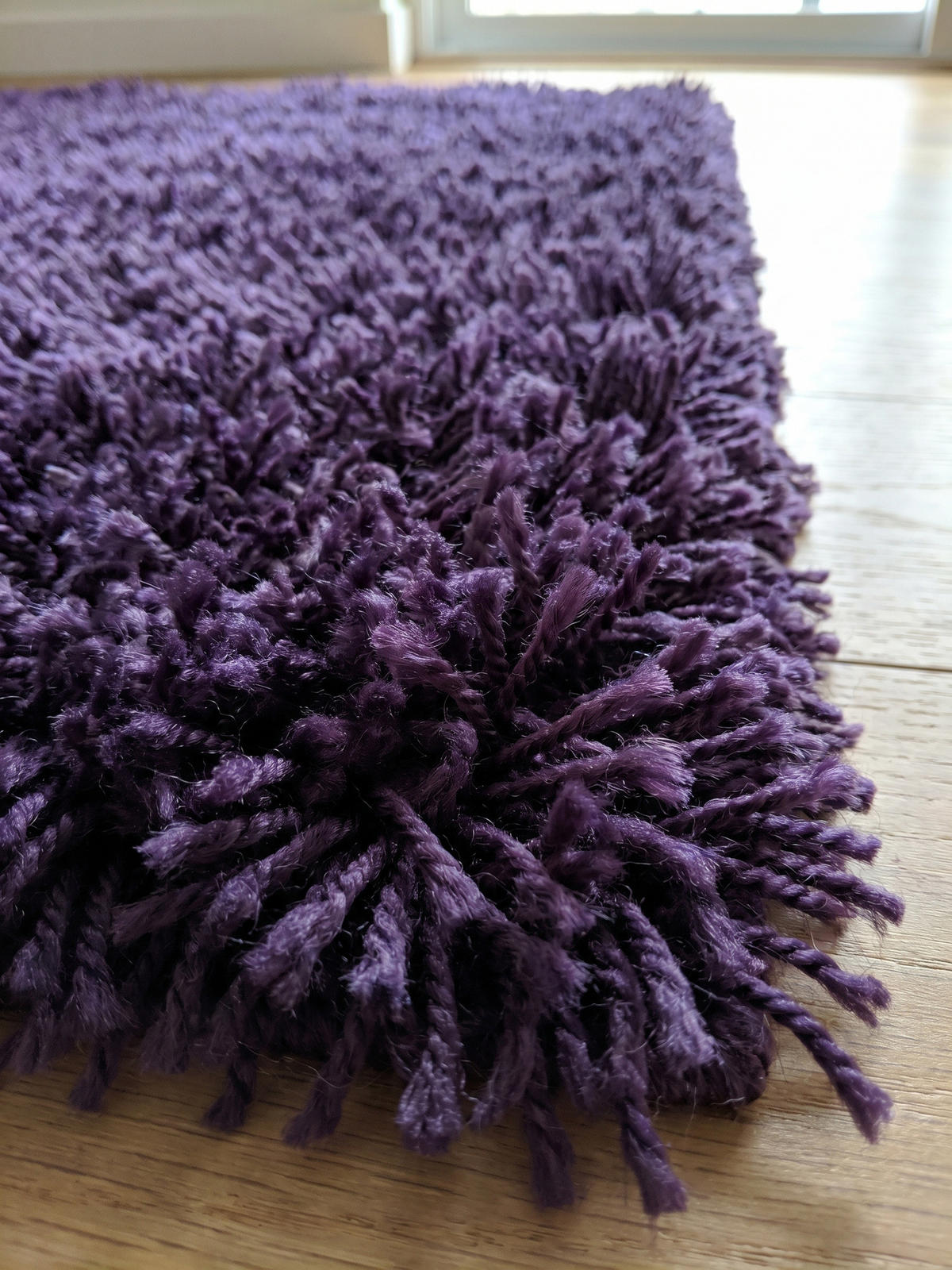 TEPPICH Wohnzimmer Hochflor Einfarbig Weich Flauschig Waschbar Läufer Violett 80x250 cm – SALZACH - Lila, Textil (80/250cm) - KADIMA DESIGN