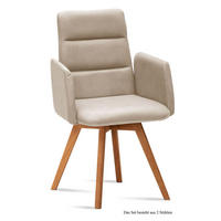 ARMLEHNSTUHL (2er-Set) Dobka 52x92x60 Eiche geölt/Natur - Eichefarben/Naturfarben, Kunststoff (60/92/52cm) - 58aufmkessel
