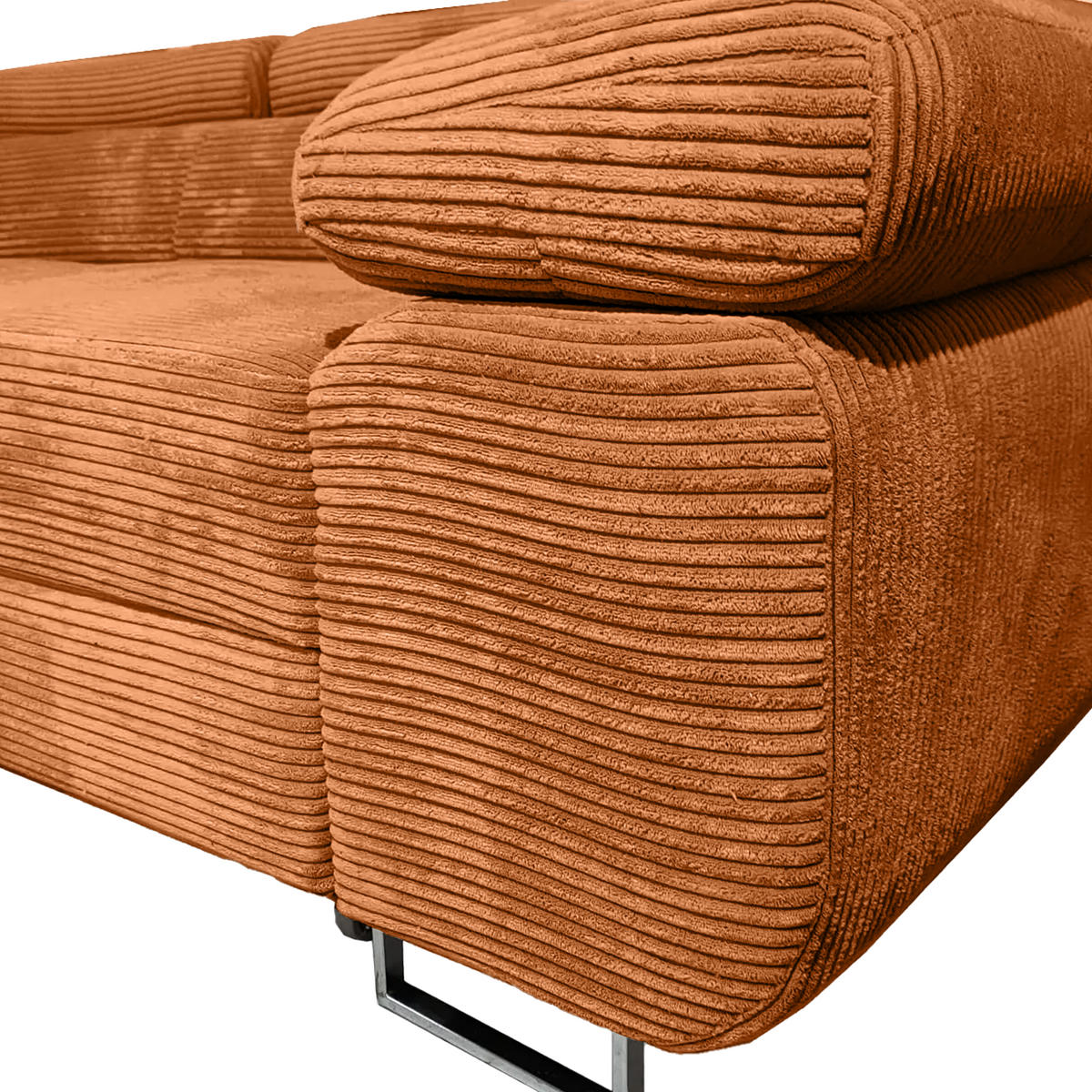 ECKSOFA Warton mit Schlaffunktion, Orange - Orange, Textil (275/202cm) - Fedve