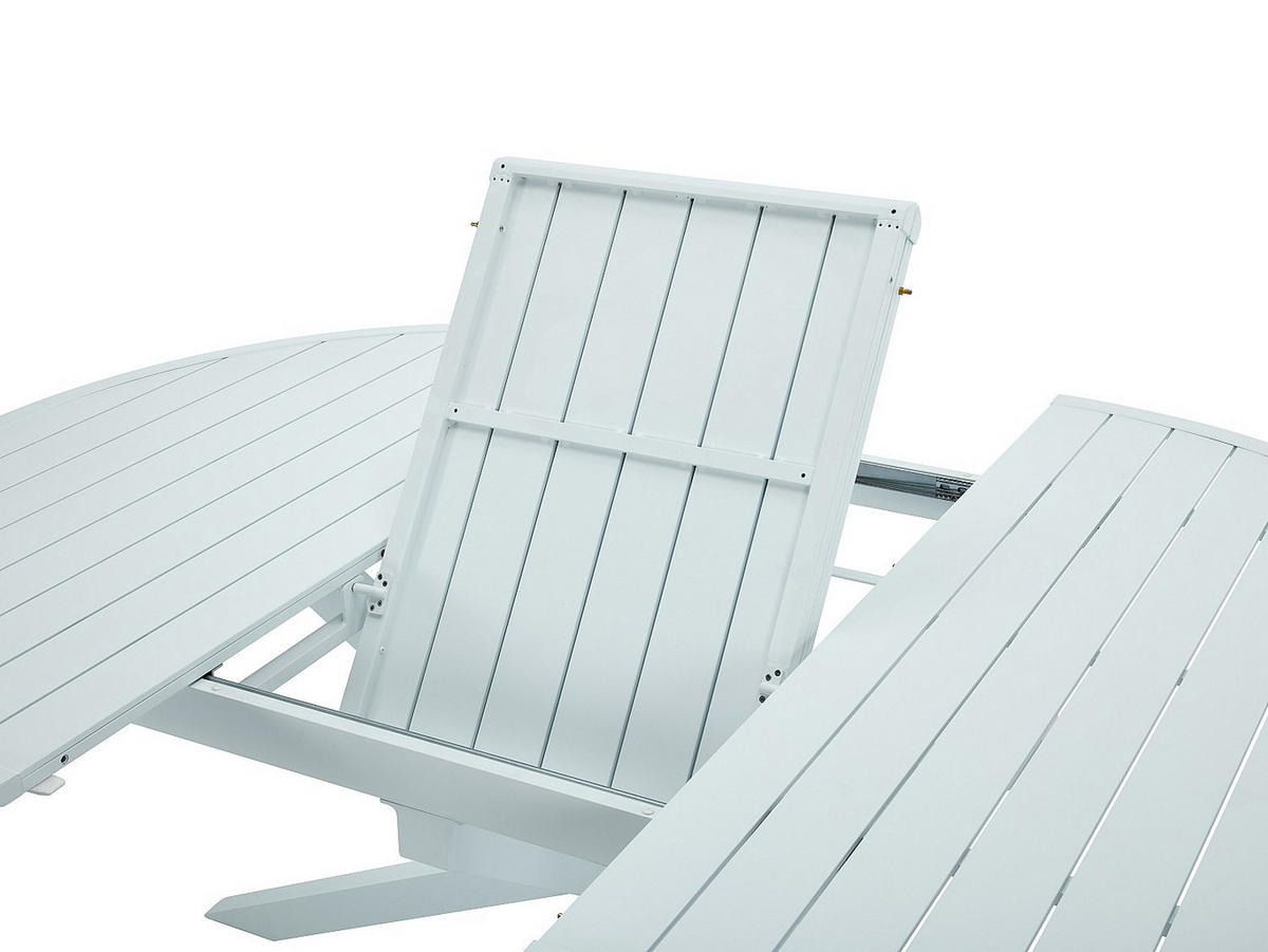 GARTENESSGRUPPE im Set - > 12 -Sitzer - Aluminium - weiß - YOHA - Weiß, Metall - Vente-Unique