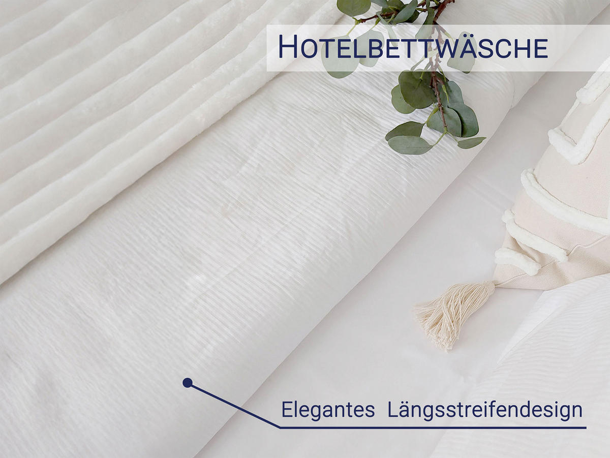 BETTWÄSCHE, 80x80 + 140x200 cm, 100% Baumwolle, Weiß - Weiß, Textil (140/200cm) - Zollner