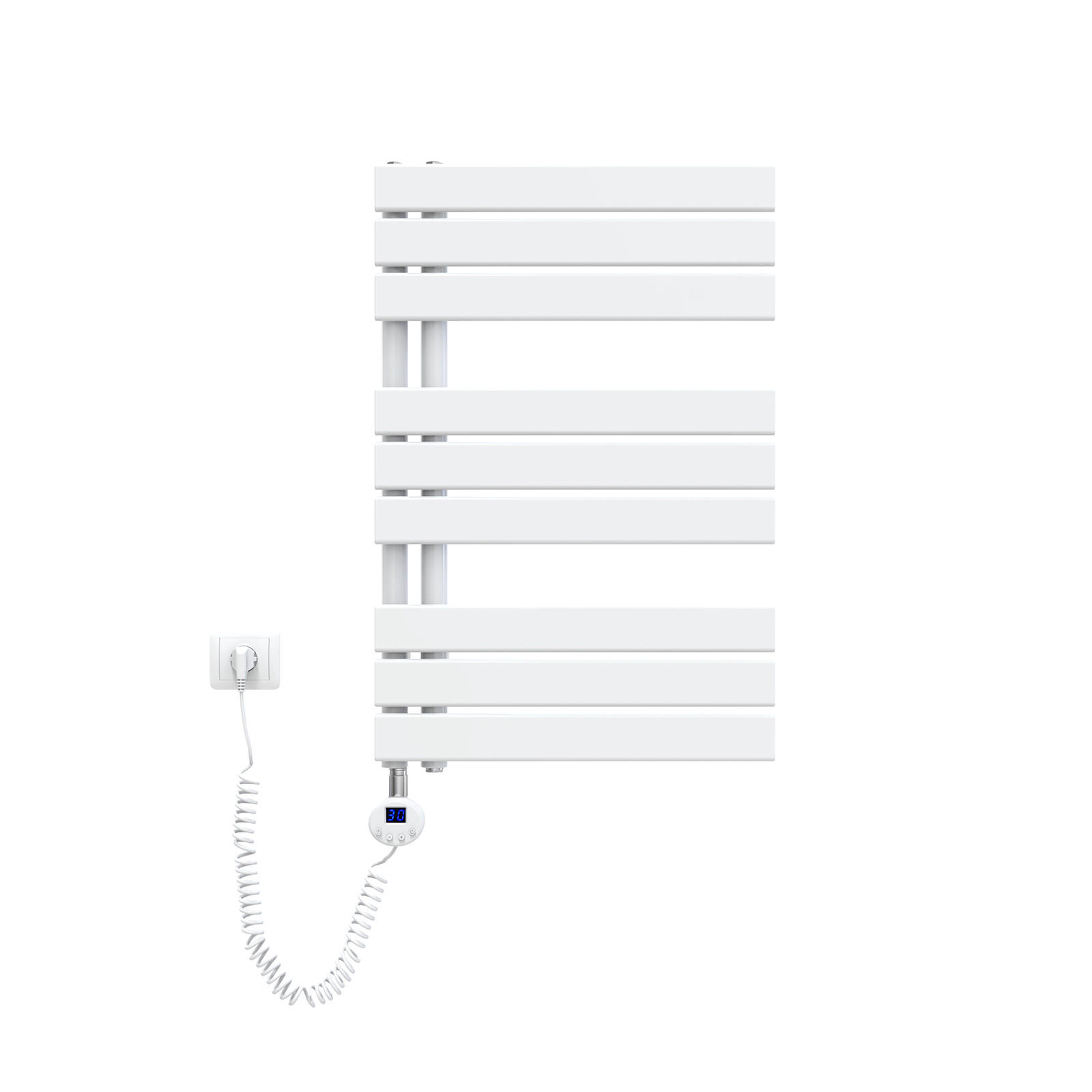 HEIZKÖRPER Elektrisch WLAN Thermostat Weiß - Weiß, Metall (50/76.2/5.9cm) - EMKE
