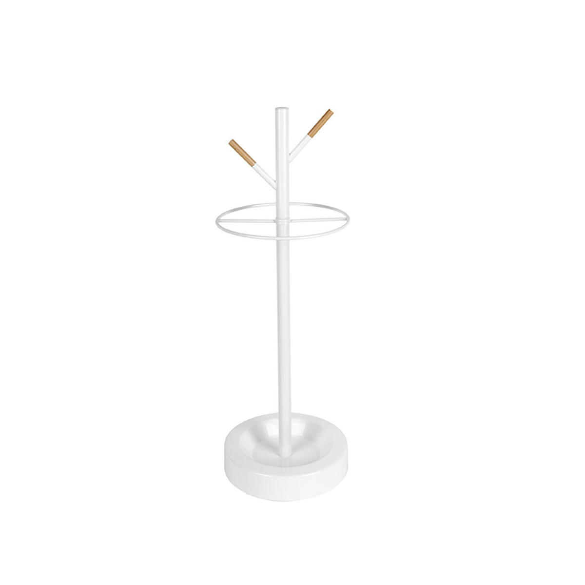 UMBRELLA Stand Fushion 25/25/74 cm - Weiß, Metall (25/74/25cm) - Leitmotiv