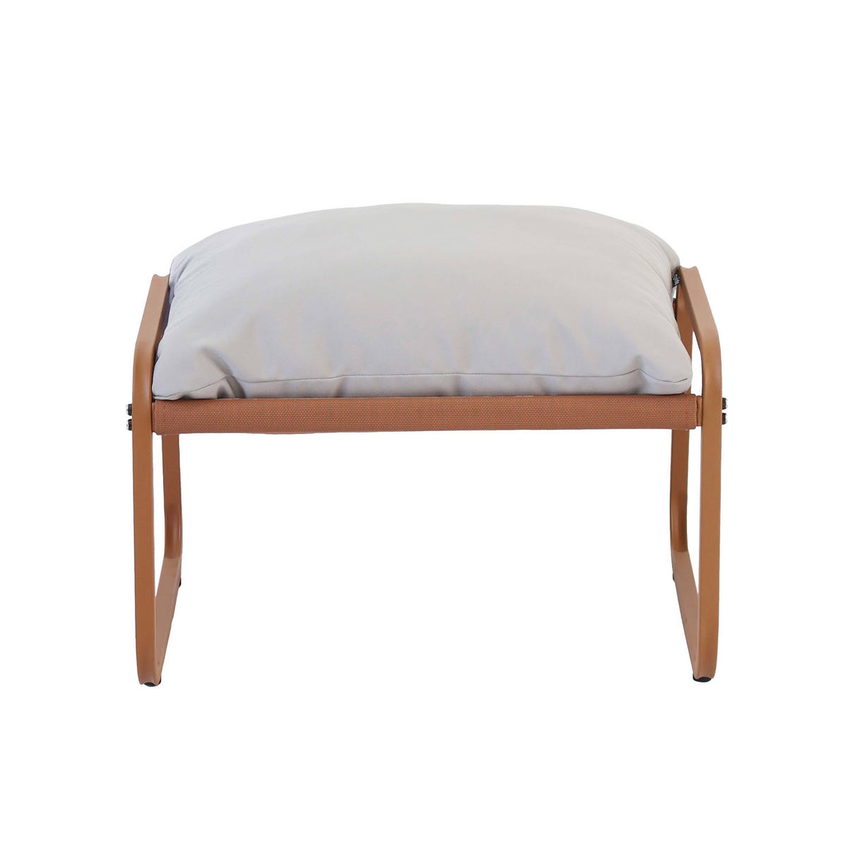 GARTEN-RELAXSESSEL mit Fußstütze, Terrakotta - Braun, Textil (72/77/91cm) - Oviala