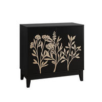 SIDEBOARD mit 2 Türen und verstellbarem Einlegeboden Schwarz - Schwarz, Holzwerkstoff (80/76/38cm) - Meubliv