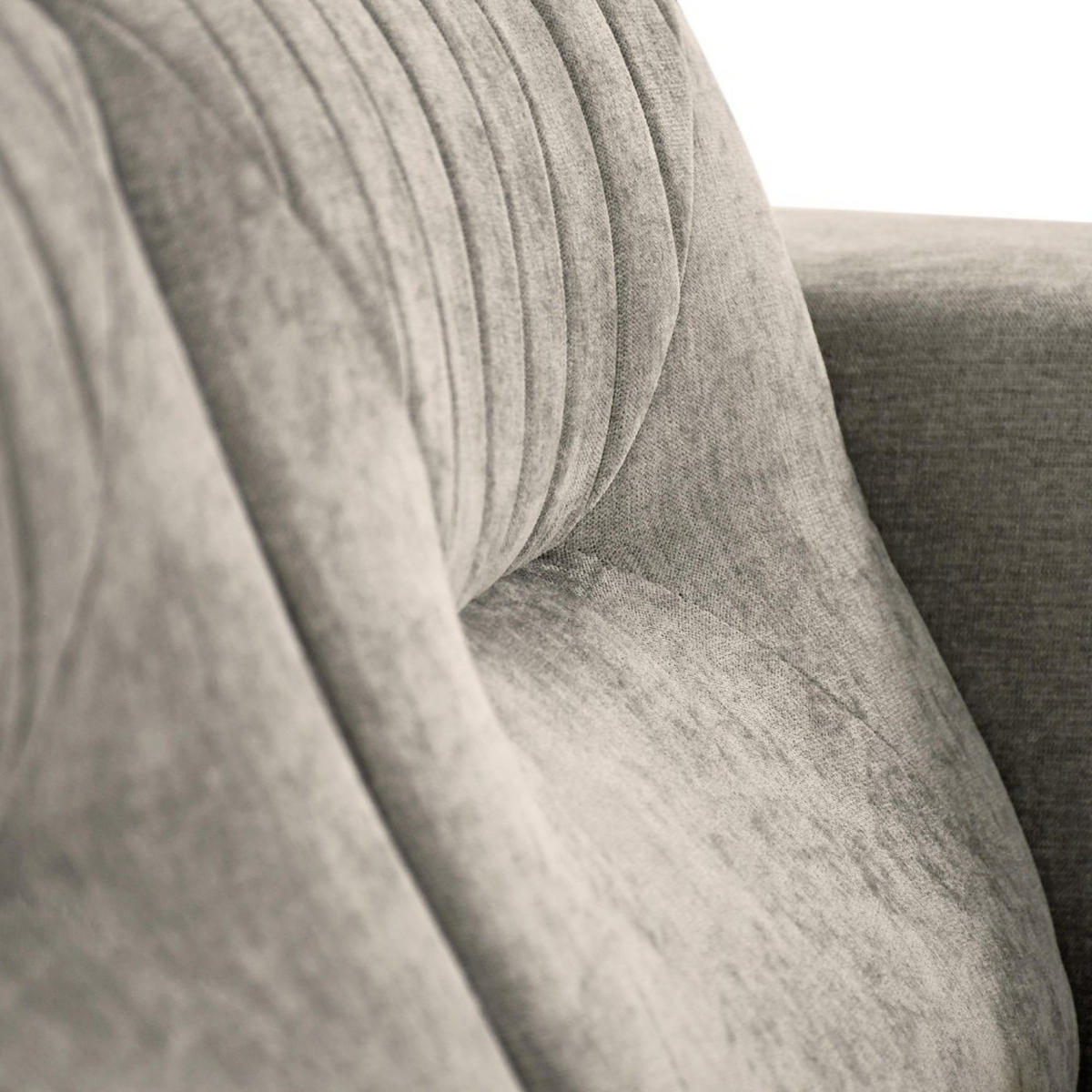 SOFA Venezia 3-Sitzer mit Metallbeinen, beige, 233 cm - Beige/Schwarz, Holzwerkstoff/Metall (223/85/94cm) - Beautysofa