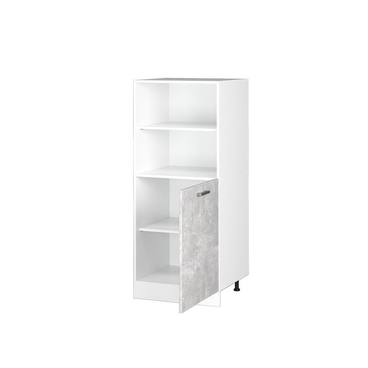 KUHINJSKA OMARICA R-Line Beton - siva/bela, leseni material (60/143/57cm) - Vicco