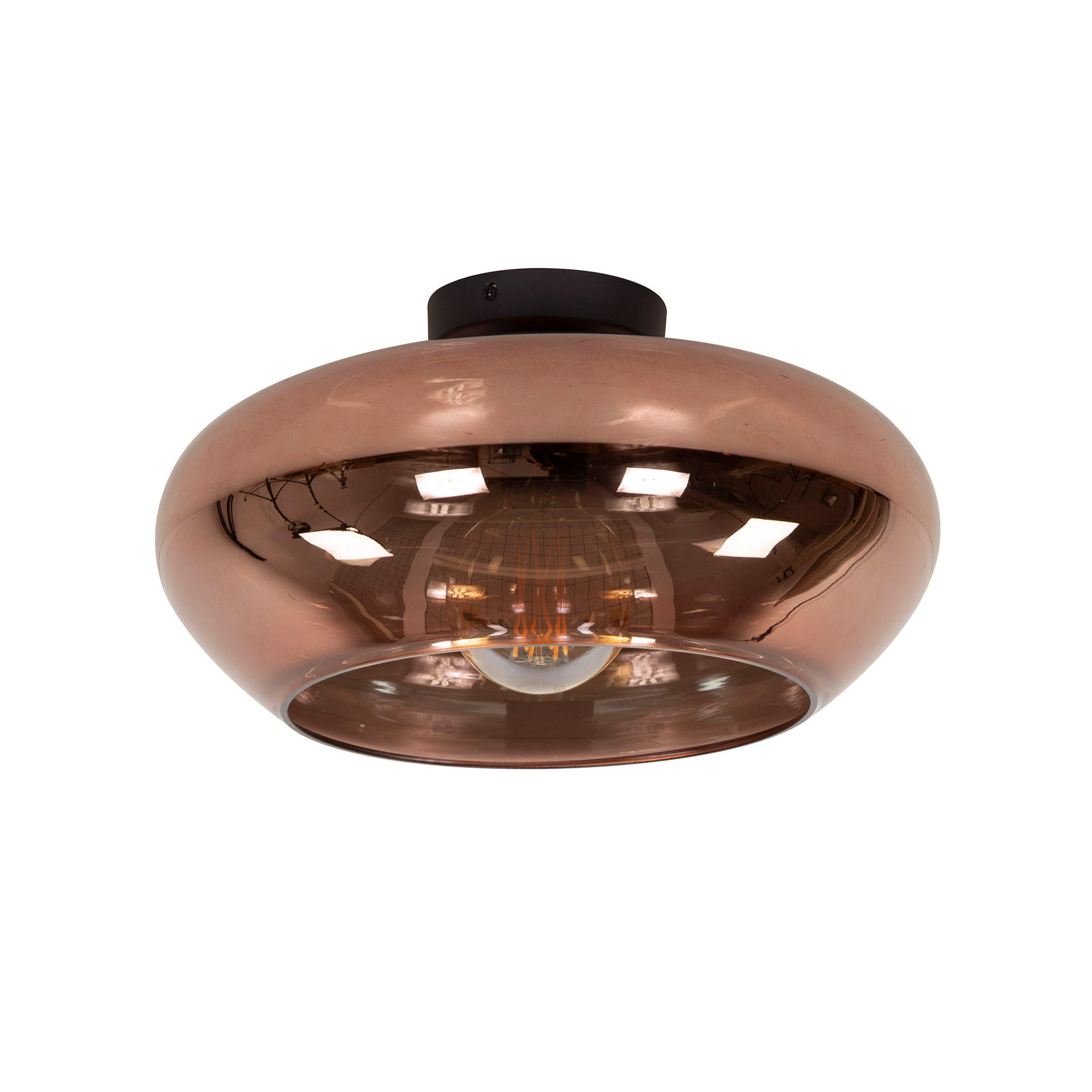DECKENLEUCHTE Elevate Braun 40/40/22 cm - Braun, Glas (40/40/22cm) - Hoyz Collection
