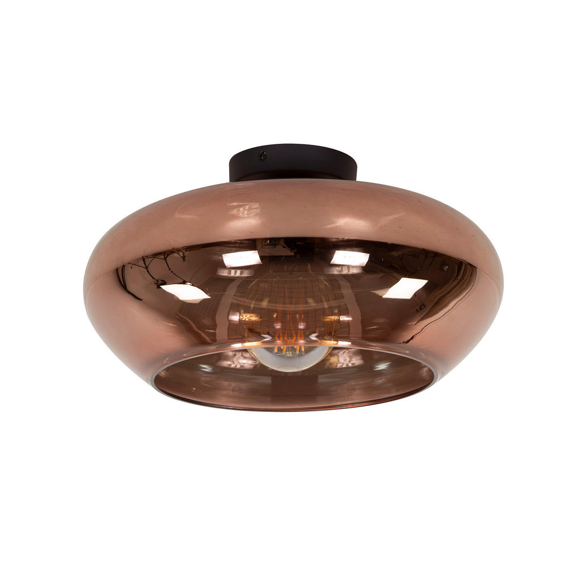 DECKENLEUCHTE Elevate Braun 40/40/22 cm - Braun, Glas (40/40/22cm) - Hoyz Collection