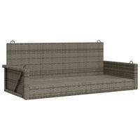 HÄNGEBANK Grau 119x56x48 cm Poly Rattan - Grau, Kunststoff (119/48/56cm) - furnicato