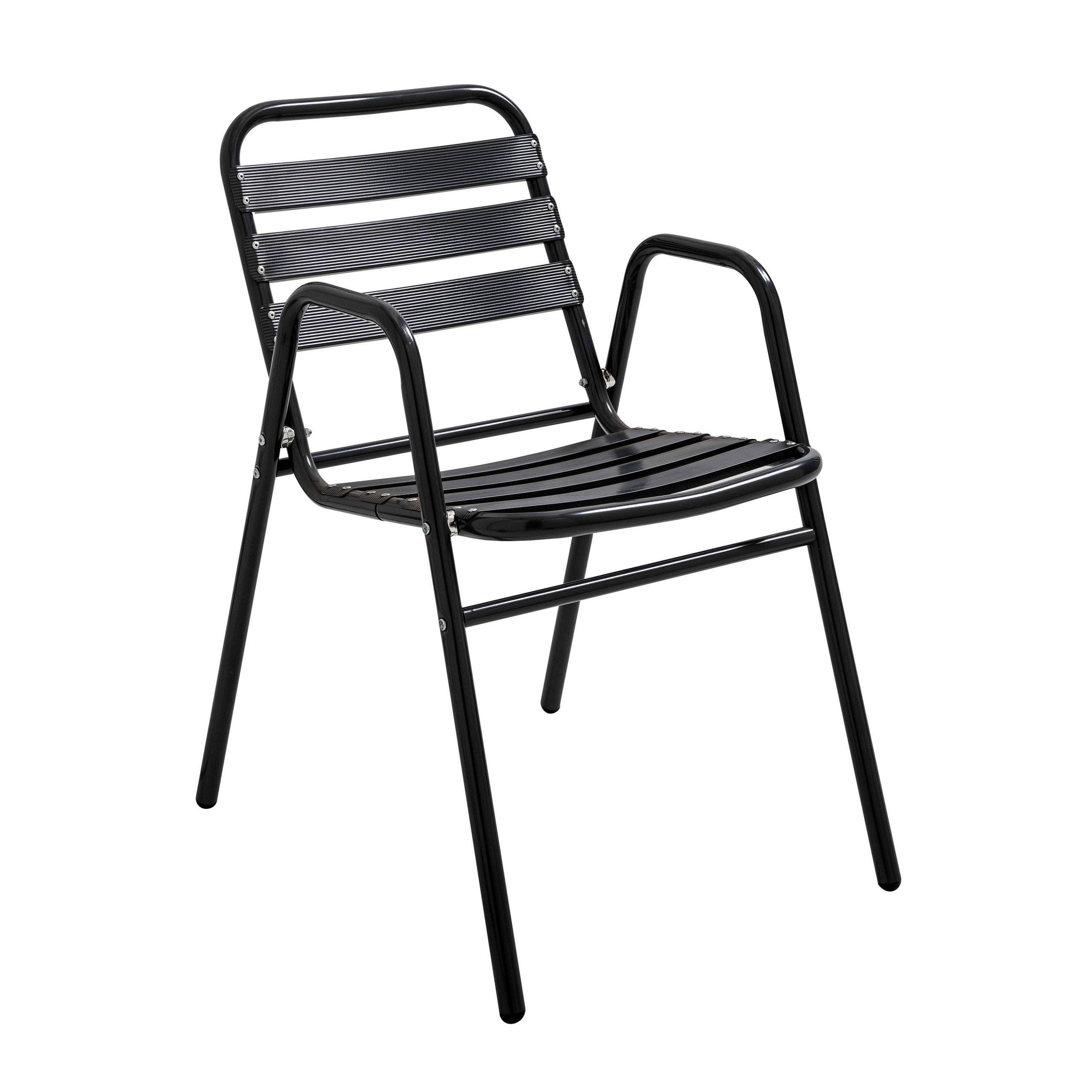 Oviala Gartenstuhl, Schwarz 61x75x48 cm
