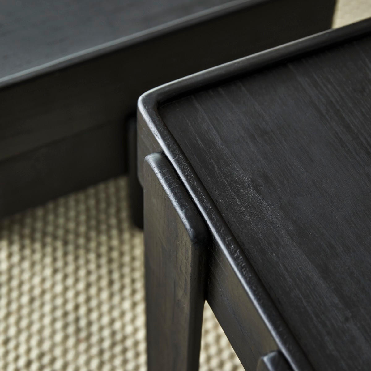 BEISTELLTISCH Nido Schwarz aus Mango - Schwarz, Holz (42/42/40cm) - Tikamoon