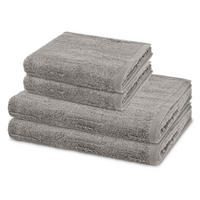 FROTTIERSET Premium 4-teilig - Grau, Textil (50/100cm) - Ross